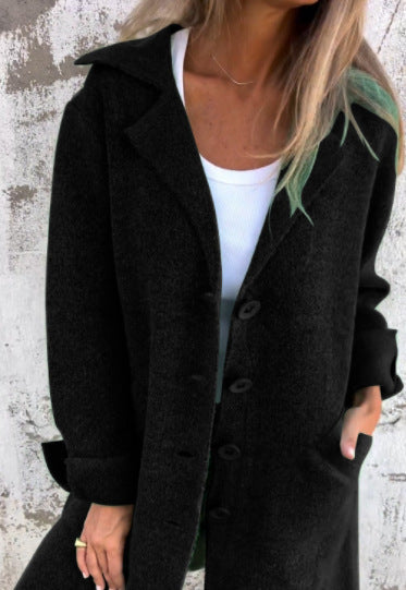 Lapel Single Breasted Cardigan