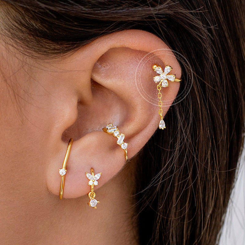 Flower Zircon Earrings