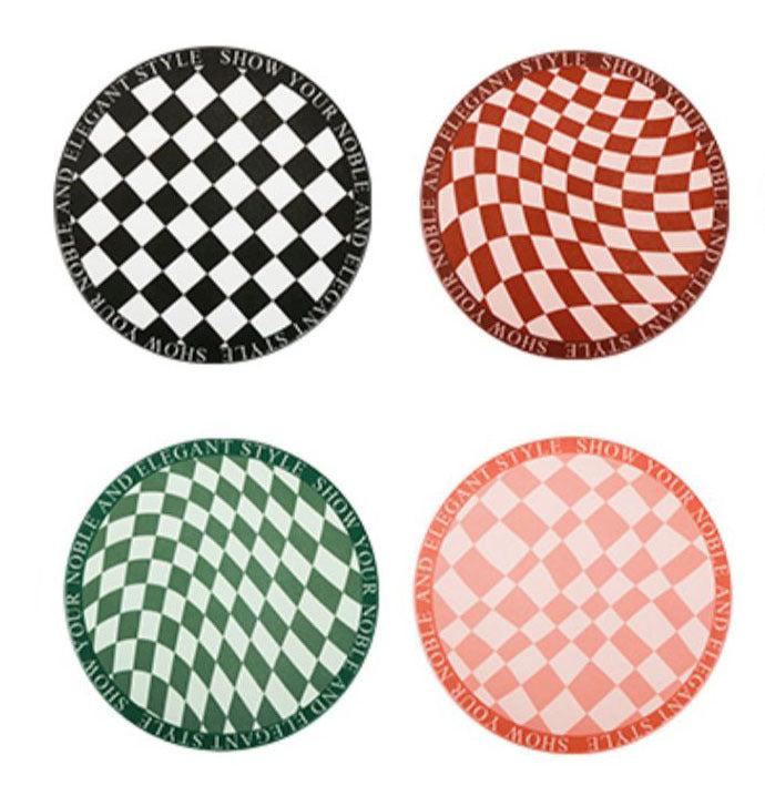 Retro Chessboard Coffee Cup Mat