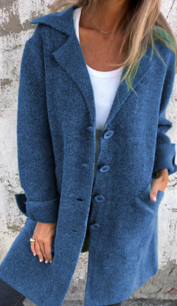 Lapel Single Breasted Cardigan